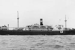 This photo provided by the Australian War Memorial shows the Montevideo Maru.
