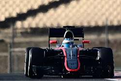 Fernando Alonso of Spain and McLaren Honda steers his car during the 2015 Formula One testing at the Barcelona Catalunya racetrack in Montmelo, Spain, on Feb. 20, 2015.
