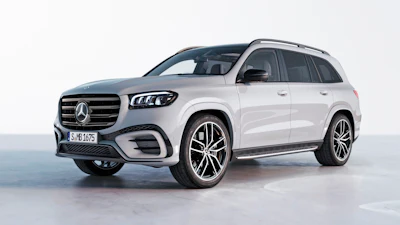 This photo provided by Mercedes shows the 2023 Mercedes-Benz GLA, a large three-row luxury SUV that is an Edmunds top pick.