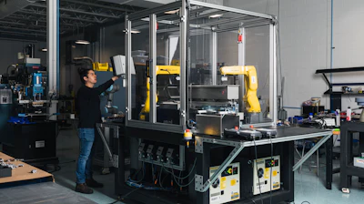 A workcell at Metro Plastics in Indiana.