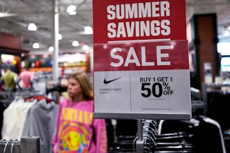 A sale sign displayed at a store in Vernon Hills, Ill., June 12, 2023.