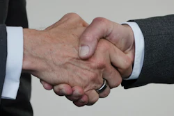 German Chancellor Olaf Scholz, right, and Intel CEO Pat Gelsinger, left, shake hands after the signing ceremoy of an agreement between the German government and the company at the Chancellery in Berlin, Germany, Monday, June 19, 2023.