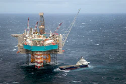 In this Feb. 16, 2016 file photo, a view of a supply ship at the Edvard Grieg oil field, in the North Sea.