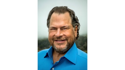 In this undated photo provided by Salesforce, CEO Marc Benioff poses for a photo.