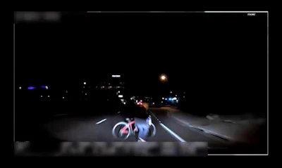 This March 18, 2018, file photo from video from a mounted camera provided by the Tempe Police Department shows an interior view moments before an Uber SUV hit a woman in Tempe, Ariz.