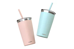 This photo provided by the U.S. Consumer Product Safety Commission shows CUPKIN Double-Walled Stainless Steel Children’s Cups.