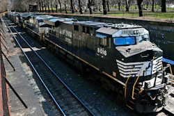 A Norfolk Southern train in Pittsburgh, March 26, 2018.