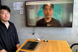 Kazutaka Yonekura, chief executive of Tokyo startup Alt Inc., demonstrates his digital clone on a personal computer at his office in Tokyo, Aug. 17, 2023. His company is developing a digital double, an animated image that looks and talks just like its owner.