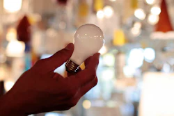 Manager Nick Reynoza holds a 100-watt incandescent light bulb at Royal Lighting in Los Angeles, Jan. 21, 2011. New federal rules governing the energy efficiency of lighting systems went into full effect Tuesday, effectively ending the sale and manufacture of bulbs that trace their origin to an 1880 Thomas Edison patent.