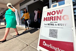A hiring sign is displayed at a retail store in Vernon Hills, Ill., Thursday, Aug. 31, 2023.