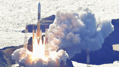 An HII-A rocket blasts off from the launch pad at Tanegashima Space Center in Kagoshima, southern Japan Thursday, Sept. 7, 2023.