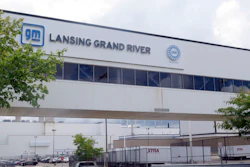 A vehicle enters General Motor’s Lansing Grand River Assembly plant, Tuesday, Sept. 12, 2023, in Lansing, Mich., just days before auto workers could potentially strike due failed contract negotiations.