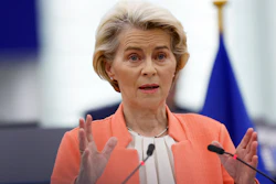 European Commission President Ursula von der Leyen delivers her annual speech on the state of the European Union and its plans and strategies looking ahead, at the European Parliament, Wednesday, Sept. 13, 2023 in Strasbourg, eastern France.