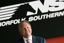 Norfolk Southern Railroad CEO Alan Shaw during an interview in Atlanta, June 21, 2023.