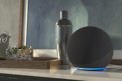 This image provided by Amazon, shows an Amazon Echo device.