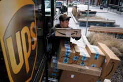 A UPS driver prepares to deliver packages in Baltimore, Md., Dec. 19, 2018.