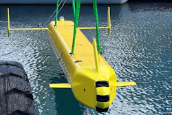 First pier-side splash of the scaled Manta Ray vehicle developed by PacMar Technologies.