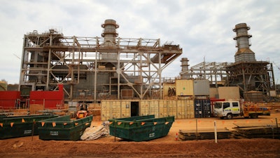 A Chevron LNG processing plant is under construction on Barrow Island, Western Australia, April 11, 2016.