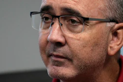 United Auto Workers President Shawn Fain is interviewed, Wednesday, Sept. 6, 2023, in Detroit.