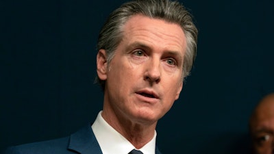 California Gov. Gavin Newsom speaks during a news conference in Sacramento, Sept. 26, 2023.