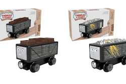 Mattel's recall includes two specific toys, the Thomas & Friends Wooden Railway Troublesome Truck & Crates (left) and Thomas & Friends Wooden Railway Troublesome Truck & Paint (right).