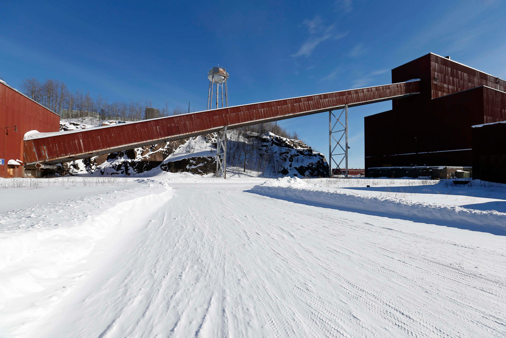 A former iron ore processing plant near Hoyt Lakes, Minn., that would become part of a proposed PolyMet copper-nickel mine, is pictured on Feb. 10, 2016. The proposed NewRange Copper Nickel mine in northeastern Minnesota suffered a fresh setback Tuesday, Nov. 28, 2023, when an administrative law judge recommended that state regulators should not reissue a crucial permit for the long-delayed project.