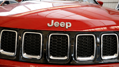 A 2019 Jeep Compass is seen on display at the 2019 Pittsburgh International Auto Show in Pittsburgh on Feb. 14, 2019.