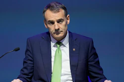 Then-CEO of oil and gas company BP Bernard Looney talks during the Abu Dhabi International Petroleum Exhibition & Conference in Abu Dhabi, United Arab Emirates, Monday, Oct. 31, 2022.