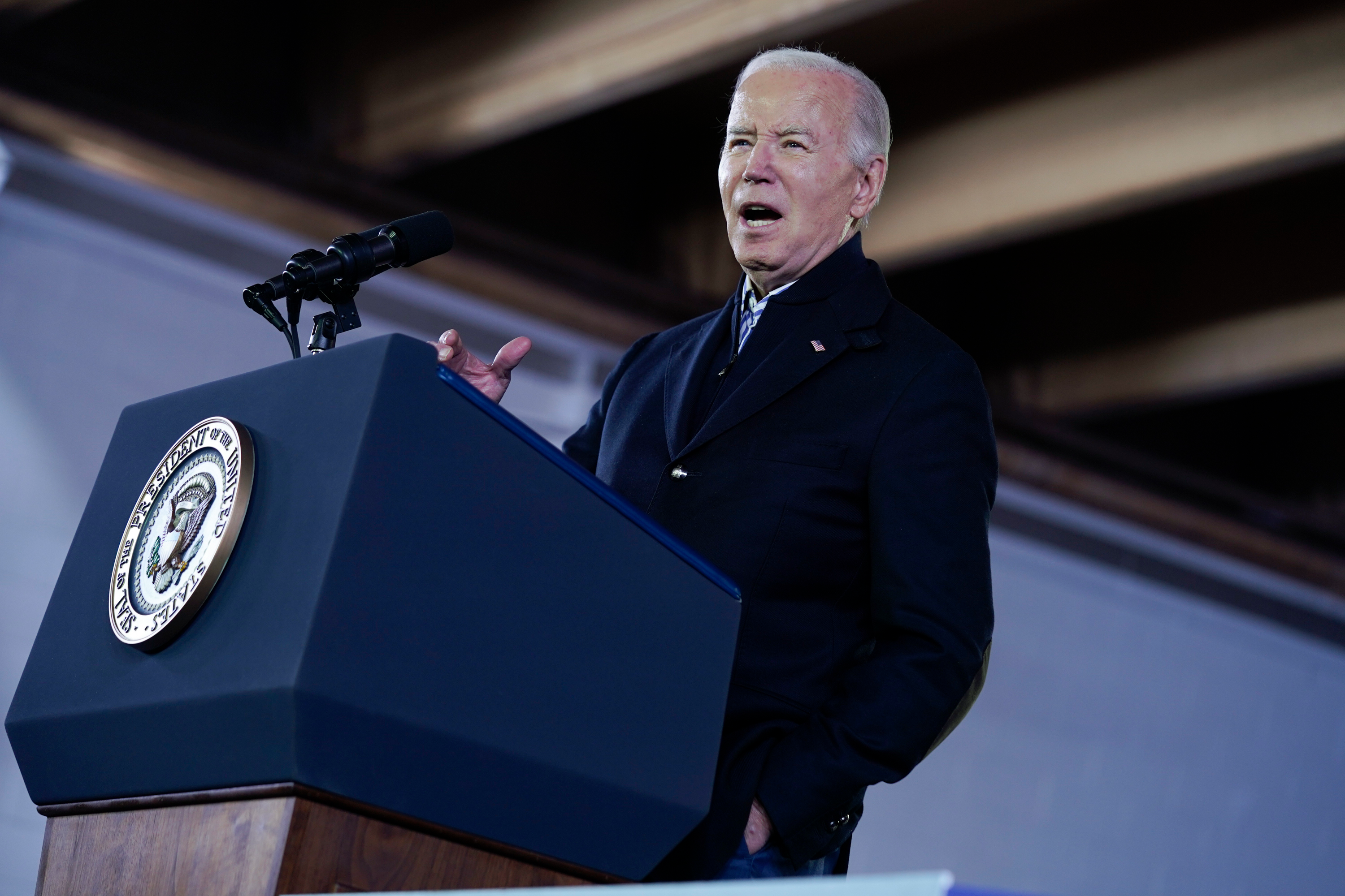 President Joe Biden speaks about his economic agenda at the Wisconsin Black Chamber of Commerce, Wednesday, Dec. 20, 2023, in Milwaukee.