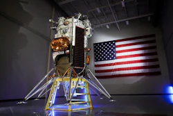 This photo provided by Intuitive Machines shows the company's IM-1 Nova-C lunar lander in Houston in October 2023.