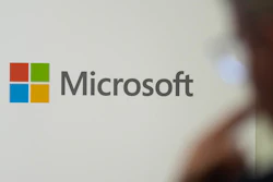 The Microsoft logo is displayed at an event at the Chatham House think tank in London, Monday, Jan. 15, 2024.