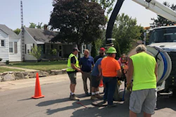 When the water flow confirms the pipe has been cleaned at the right speed, the maintenance crew can lower the pressure in the hose and come back through the pipe at the same speed.