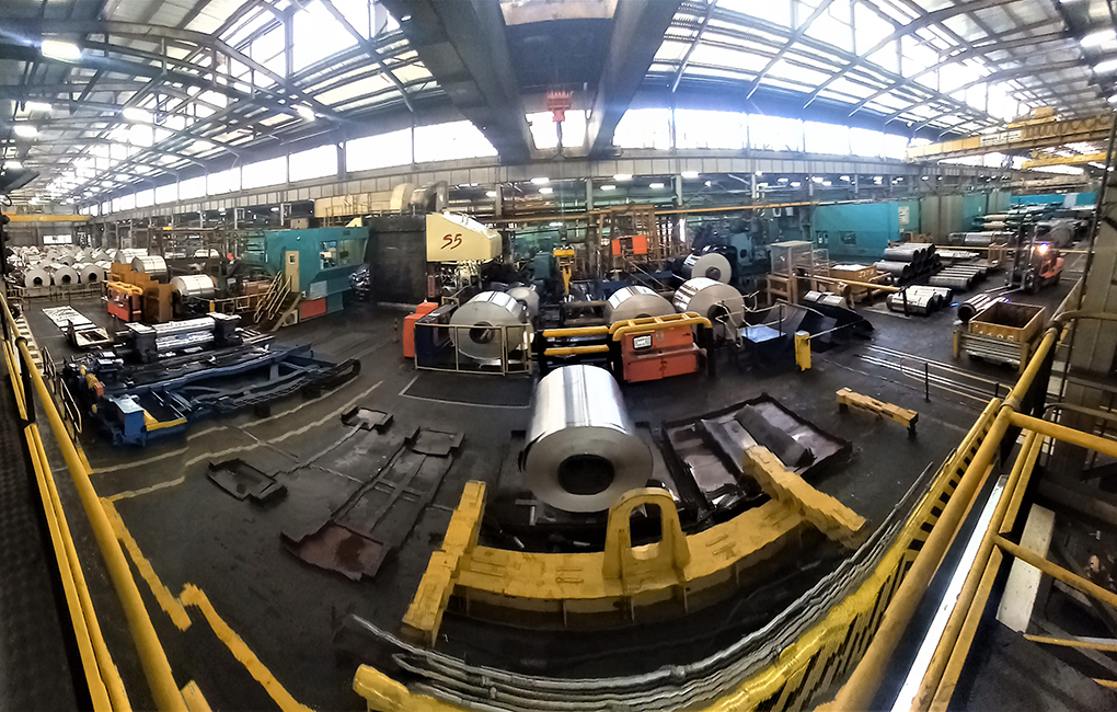 A view of the S5 cold rolling mill. Primetals Technologies will upgrade the mill with hot edge inductors.