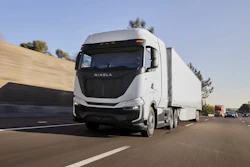 The Class 8 Nikola hydrogen fuel cell electric vehicle.