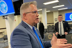 Kentucky state Sen. Danny Carroll speaks with reporters, Feb. 20, 2024, in Frankfort, Ky.