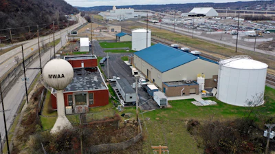 his is a portion of the Municipal Water Authority of Aliquippa, Pa., shown on Dec. 11, 2023, in Aliquippa, Pa.