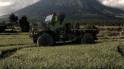 The Medium Tactical Vehicle Replacement (MTVR) 4×4 Technology Demonstrator from Oshkosh Defense.
