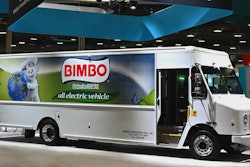 A Harbinger medium-duty electric walk-in van.