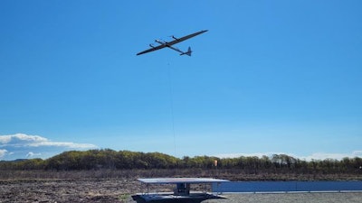 Image of a prototype Kitemill drone in action.