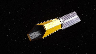 This artist’s concept features one of multiple initial possible design options for NASA’s Habitable Worlds Observatory.
