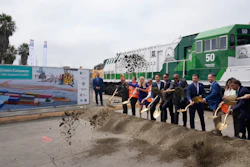 The groundbreaking for 'America's Green Gateway,' the Pier B On-Dock Rail Support Facility in Long Beach, Calif.