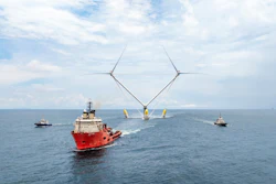 Mingyang's OceanX towing in progress, Guangdong Province, China.