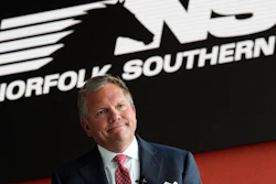 Norfolk Southern Railroad CEO Alan Shaw during an interview in Atlanta, June 21, 2023.
