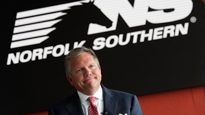 Norfolk Southern Railroad CEO Alan Shaw during an interview in Atlanta, June 21, 2023.