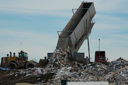 Trash is unloaded at the Otay Landfill in Chula Vista, Calif., Jan. 26, 2024.