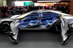 The Peugeot Hypersquare is presented at the Paris Auto Show, in Paris, Monday, Oct. 14, 2024.
