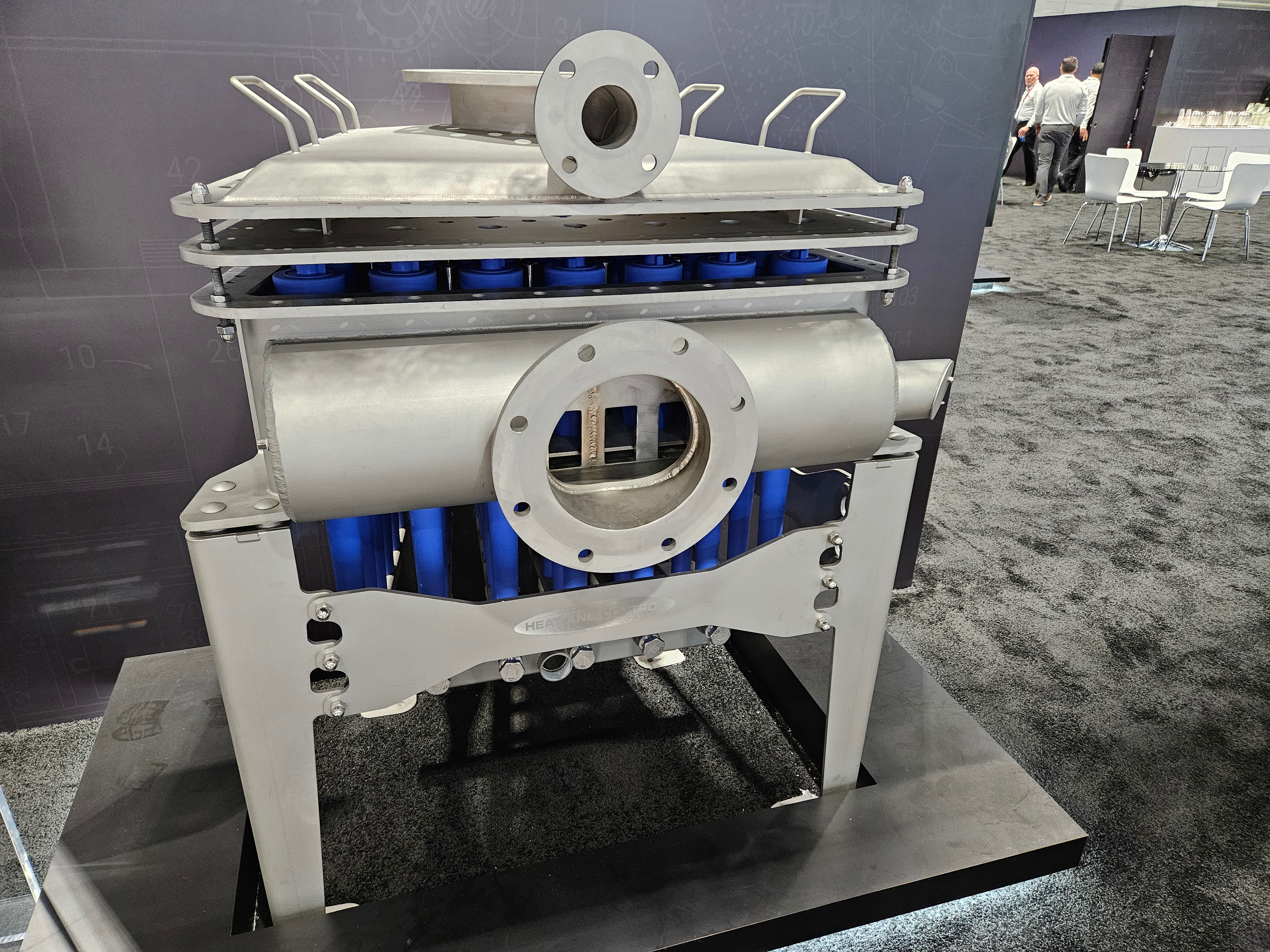 Heat and Control shows its Hydrocyclone Bundle, a part of the Cascade Water Recirculation solution, at PACK EXPO 2024 in Chicago.