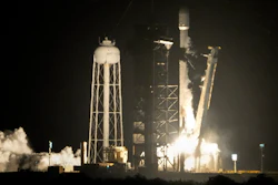 A SpaceX Falcon 9 rocket lifts off from pad 39A with a payload of a pair of lunar landers at the Kennedy Space Center in Cape Canaveral, Fla., Wednesday, Jan. 15, 2025.