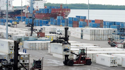 Dockworkers at Port Miami, Oct. 4, 2024.