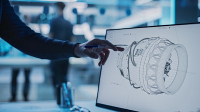 Draft of a Jet Engine for manufacturing.